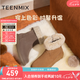 天美意女靴商場(chǎng)同款毛絨保暖復(fù)古時(shí)尚女雪地靴時(shí)尚女鞋BK211DD4 啡色 34