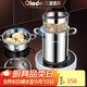 歐樂(lè )多（Olodo）德國加深油炸鍋加厚304不銹鋼家用深型小炸鍋炸籃煮面鍋高湯鍋 炸鍋帶炸籃【贈筷+夾】 15cm