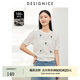 迪賽尼斯（DESIGNICE）2024年春季新款通勤風(fēng)簡約圓領(lǐng)短袖羊毛衫短款套頭毛衣女 米白 L