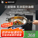WMF福騰寶無涂層不銹鋼炒鍋304不銹鋼平底電磁爐明火通用金剛30cm