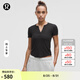 lululemon丨Hold Tight 女士緊身剪裁短袖亨利衫 LW3IZVS 黑色 線上專售 XXS /2
