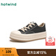 熱風(fēng)（Hotwind）【商場(chǎng)同款】厚底帆布鞋女鞋25年春季百搭休閑鞋學(xué)院風(fēng)運動(dòng)鞋 01黑色 37 235mm