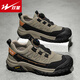 雙星（shuangxing）男鞋春秋款休閑登山鞋男士防滑運動(dòng)工地工作勞保潮鞋 軍綠 42