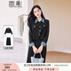 香影氣質(zhì)一整套穿搭女2025春秋新款黑色上衣半身裙大方得體兩件套 黑色 M