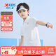 特步（XTEP）兒童童裝男女童柔軟舒適翻領(lǐng)短袖POLO衫 珍珠白 150