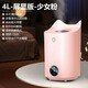 DIKTT德國加濕器家用臥室空氣凈化器一體機鼻炎專(zhuān)用加水4L大容量便攜式小型宿舍臥室辦公室客廳床頭空氣 【屏顯旗艦款4L粉色】3檔可調 220mL/h 【母嬰可用】