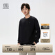 KOLON SPORT/可隆POLARTEC長(cháng)袖T恤 男女同款戶(hù)外抓絨刺繡寬松圓領(lǐng)內搭上衣 LURT5ST536-BK 黑色 XL 180/100A
