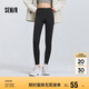森馬（Semir）休閑褲女高彈收腹緊身打底褲2025春黑色隨心裁九分褲109125127001