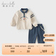 戴維貝拉男童運動(dòng)套裝秋裝兒童polo衫褲子兩件套寶寶衣服