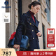 Navigare意大利小帆船中長款牛仔風(fēng)衣女2025秋季新款通勤休閑外套百搭上衣 海軍藍(lán) XL