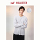 HOLLISTER【多色亨利衫】小海鷗圖案長(cháng)袖T恤25秋冬男裝324-5563 灰色 M  (180/100A)