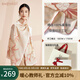 寶石蝶真絲絲巾女桑蠶絲雙面圍巾披肩教師節(jié)中秋節(jié)禮物女生日禮盒/雅韻2