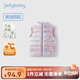 JELLYBABY兒童羽絨馬甲7A抗菌發(fā)熱冬裝中大童男女童短款羽絨服背心外套 幻彩紫 130 CM
