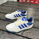阿迪達斯三葉草新款男鞋NEO ENTRAR女鞋運動(dòng)復古休閑板鞋潮 寶藍白 36