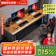 晶耀實木電腦桌電競桌家用書房辦公書桌寫字臺長條桌 單桌1.8米