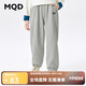 MQD童裝男大童秋季學(xué)院風(fēng)運動(dòng)休閑針織長(cháng)褲 淺麻灰 140