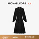 MICHAEL KORS邁克高仕 MK【兩件折上折】 女士收腰抽褶連衣裙 黑色 001 S