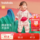 巴拉巴拉嬰兒連體衣新生兒哈衣爬服寶寶衣服2025新年季拜年服209125120203
