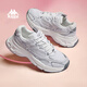 Kappa卡帕網(wǎng)面運動(dòng)鞋女鞋銀色老爹鞋女2026新款百搭休閑跑步鞋子女 經(jīng)典白/鯊魚(yú)灰 36