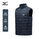 美津濃（MIZUNO）戶(hù)外輕薄羽絨馬甲男士短款秋冬季內搭外穿背心立領(lǐng)馬夾 藏青 XL