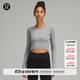 lululemon丨Swiftly Tech 女士運動(dòng)短款長(cháng)袖 T 恤 2.0 LW3GH4S 石板灰/白 XL /12