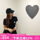 美職棒（MLB）官方 女裝裙子愛(ài)心刺繡短袖夏季新款領(lǐng)連衣裙生日禮物七夕節(jié)禮物 紐約洋基隊(duì)/黑色 S 165/70A