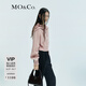 MO&Co.毛衣美麗諾綿羊毛山羊絨時裝拉鏈翻領(lǐng)短款設(shè)計感摩安珂 淡粉色 M 165