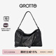 GROTTO個(gè)樂(lè )25年新款SoftCollar保齡球包單肩斜挎大號差旅通勤電腦包禮物 經(jīng)典黑L 亮銀