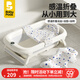 babypods嬰兒浴盆可折疊大號寶寶洗澡盆可坐可躺托洗澡神器新生兒童用品 折疊浴盆+浴網(wǎng)+浴墊