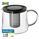 宜家（IKEA）RIKLIG利克里希玻璃泡茶壺玻璃家用茶壺大容量玻璃茶具 玻璃茶壺1.5L
