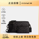 蔻馳（COACH）男包 經(jīng)典印花街頭時(shí)尚單肩斜挎包商務(wù)實(shí)用子母包 送男生禮物 新款 黑灰色CV762QBMI5