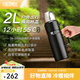膳魔師（THERMOS）戶(hù)外便捷旅行壺304真空不銹鋼保溫壺露營(yíng)車(chē)載水壺大容量2LSK-2020 黑色 2000ml