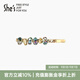 She's茜子晶石守護工藝水晶劉海夾邊夾頂夾發(fā)夾側夾發(fā)卡頭飾教師節禮物 幻彩綠D0