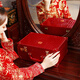 呈奕訂婚彩禮箱禮金箱10萬(wàn)20女方陪嫁箱結婚嫁妝箱提親聘禮盒婚慶用品 8寸+20個(gè)錢(qián)套 【裝8-12萬(wàn)】 直角酒紅色