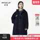幻走（MOVEUP）2024冬季新款.FUN系列連帽趣味繡花分割設計牛仔外套女 牛仔藍 M