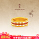 傳呈錦繡長(cháng)福(寬版) 999足金鉆石紅寶石戒指女 古法黃金鉆戒指環(huán) 【15號】金重9.94克【現貨】