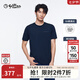 金利來(lái)【6A桑蠶絲/涼感/彈力】春夏新款短袖T恤男提花柔軟圓領(lǐng)上衣 藏藍(lán)-95 L 175/92A 推薦130-140斤