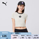 彪馬（PUMA）【HELLO KITTY聯(lián)名】Babytee短款短袖女子辣妹上衣631613 雪白色-87 S (155/80A)