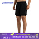 迪卡儂（DECATHLON）運動(dòng)短褲男秋寬松透氣速干馬拉松跑步健身三分褲M(mǎn)SXP 石墨黑 2XL