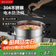 美廚（maxcook）全304不銹鋼蒸鍋二層26cm家用加厚復底蒸煮湯鍋燃氣灶通用MCZ7696