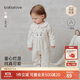babylove【紡軟織柔】寶寶連體衣春秋季嬰幼兒純棉哈衣爬爬服刺繡可愛(ài)衣服