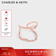 CHARLES&KEITH棱鏡不規則時(shí)尚個(gè)性戒指生日禮物CK5-32120324 Rose Gold玫瑰金色 S
