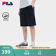 FILA 斐樂(lè)官方男士針織五分褲夏季新款時(shí)尚休閑基礎(chǔ)運(yùn)動(dòng)短褲 傳奇藍(lán)-NV L 175/84A