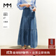 麥檬MM松弛舒適慵懶牛仔半身裙商場(chǎng)同款25夏新品5G6141061 深藍 S