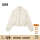 森馬（Semir）外套女短款顯高小個子溫柔氣質(zhì)2024冬季立領(lǐng)毛絨夾克109724108006