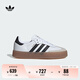 adidas「T頭鞋 」SAMBAE經(jīng)典厚底增高板鞋德訓(xùn)鞋女阿迪達(dá)斯三葉草 白/一號(hào)黑 37