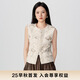 薇迎 VIEA.ING新中式馬甲女2025秋季新款無(wú)袖外套短款小個(gè)子上衣 米白 M