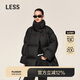 LESS2024冬新款寬松直筒立領(lǐng)中長(cháng)款羽絨服2O0C13530 001本黑 S
