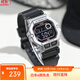卡西歐（CASIO）手表男小方塊運(yùn)動(dòng)防水學(xué)生男女表多功能非機(jī)械電子表WS-1400H-1B