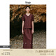 旅途原品ltyp 黑標(biāo)系列 真絲紅香云紗高端套裝女秋季桑蠶絲連衣裙 棕紅色-套裝 S